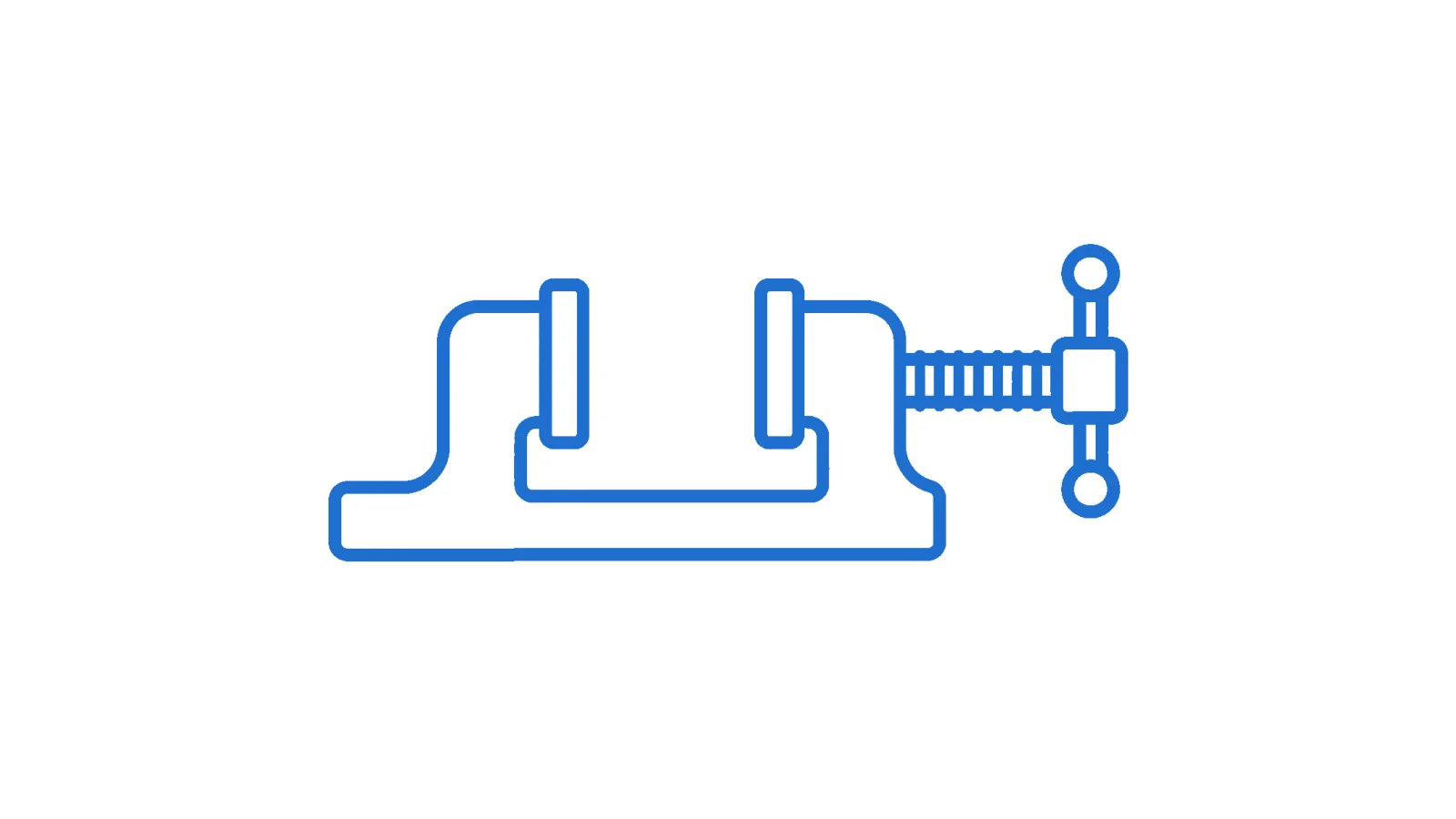 HandBrake 파일 용량 조절을 뜻하는 파란 조임쇠 일러스트