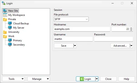WinSCP 화면 1