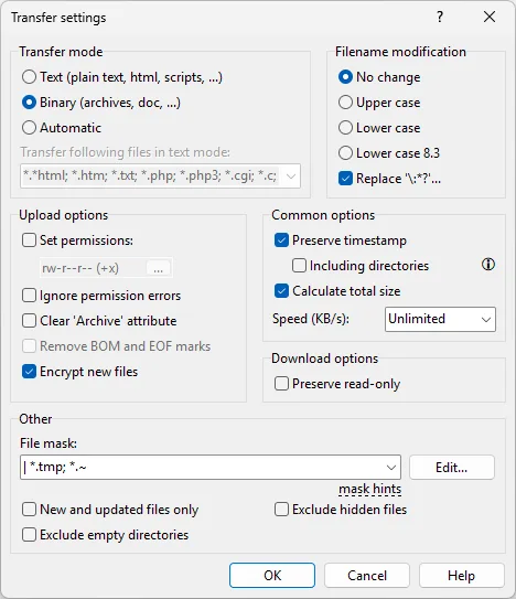 WinSCP 화면 3