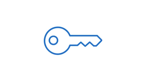 WinSCP 호스트 키 확인을 뜻하는 파란 열쇠 일러스트