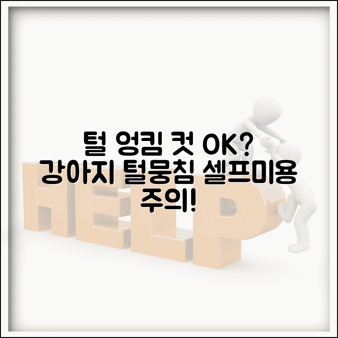 강아지 털 엉킨 곳 잘라내도 되나요 | 강아지 털뭉침 | 셀프미용 | 주의사항