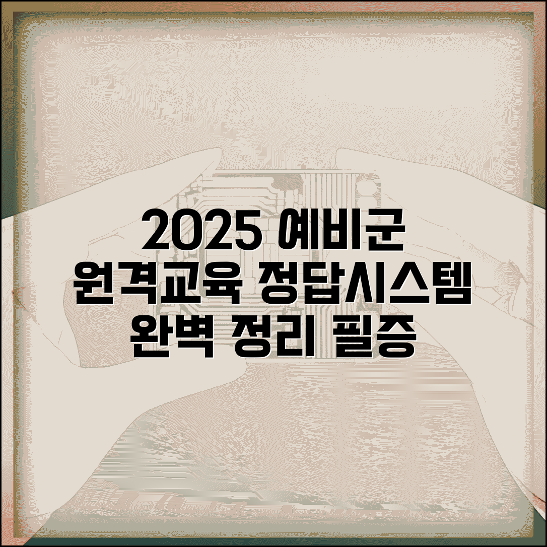 예비군 원격교육 2025년 정답 | 온라인 훈련 시스템 | 원격교육 이수 방법 | 교육 필증 발급 총정리