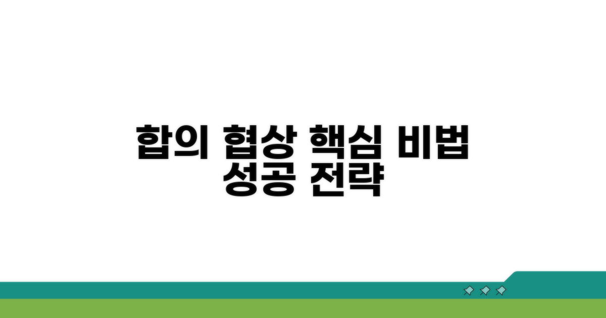합의 협상 전략 세부 과정
