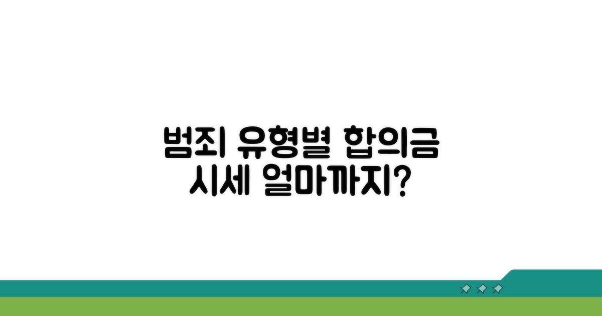 범죄 유형별 합의금 범위