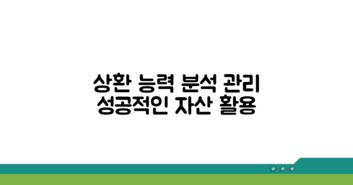 상환 능력 분석 및 관리