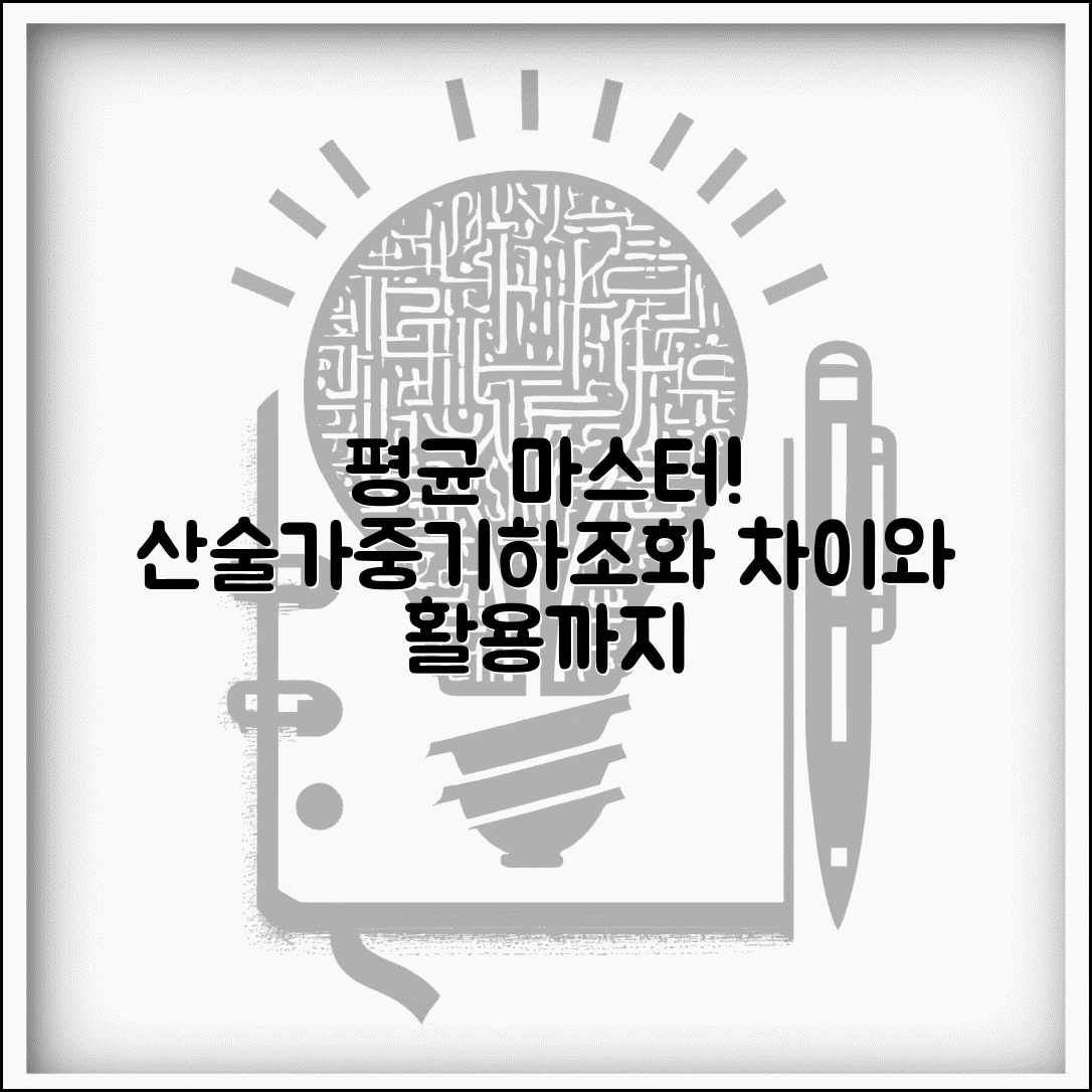 평균 계산하는 법 | 산술/가중/기하/조화평균 차이 및 활용