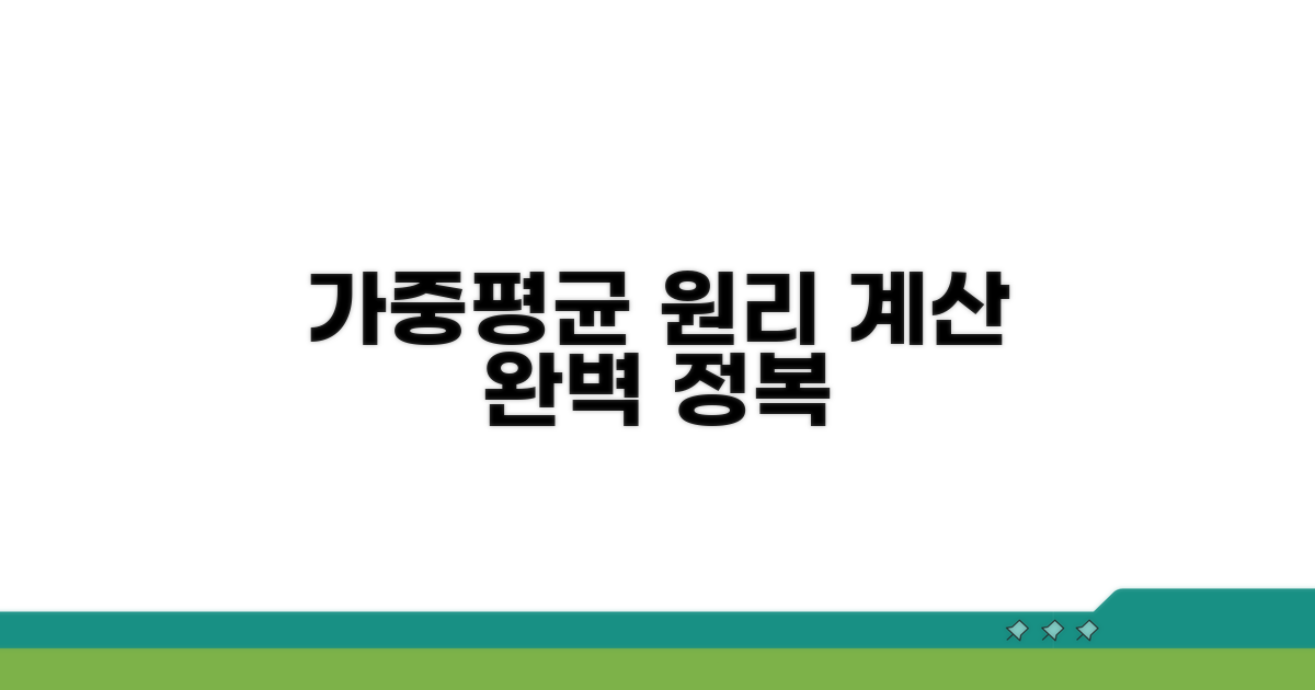 가중평균 적용과 계산 원리
