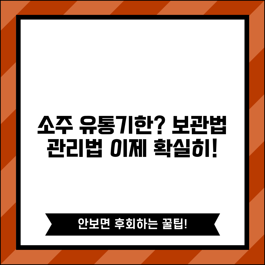 소주 유통기한 확인 보관법 | 소주 유통기한 완벽 관리 가이드