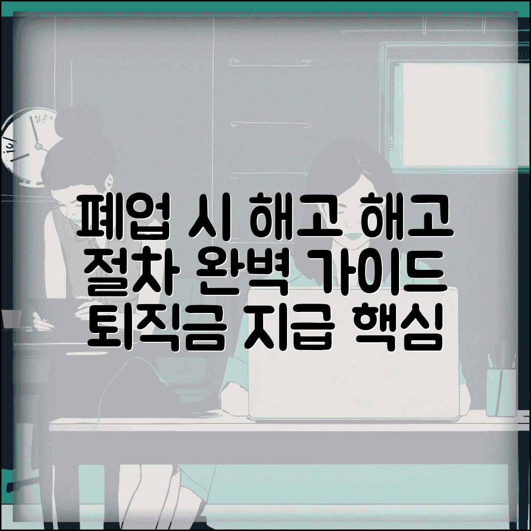 폐업 직원 해고 | 근로자 해고 절차 | 퇴직금 지급