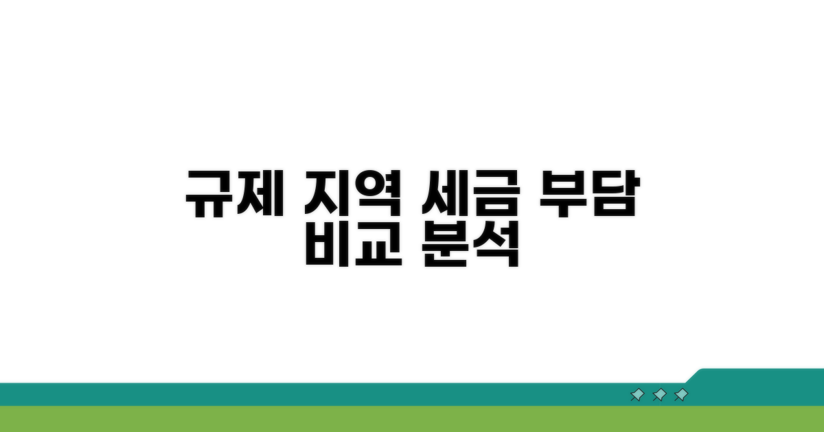 규제 지역별 세금 부담 비교