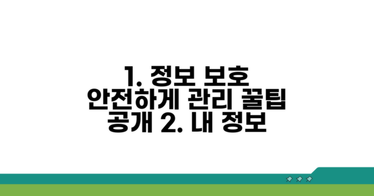 소중한 정보, 안전하게 관리하기 위한 팁