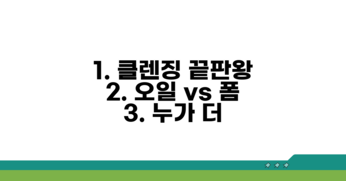 클렌징 오일 vs 폼, 무엇이 더 깨끗할까?