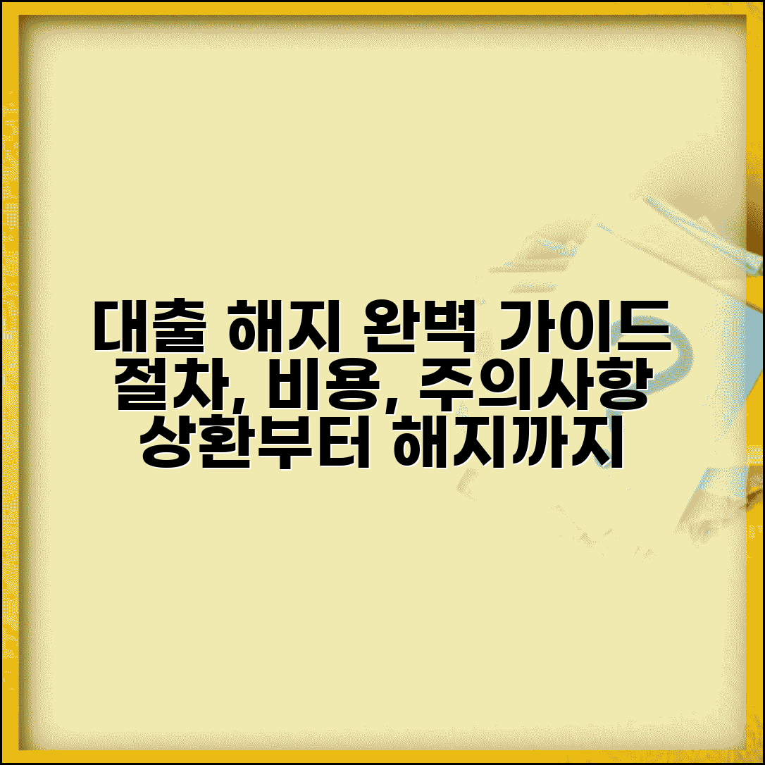 대출 해지 방법 총정리 | 절차와 비용, 주의 사항 안내 | 대출 상환 및 해지 정보