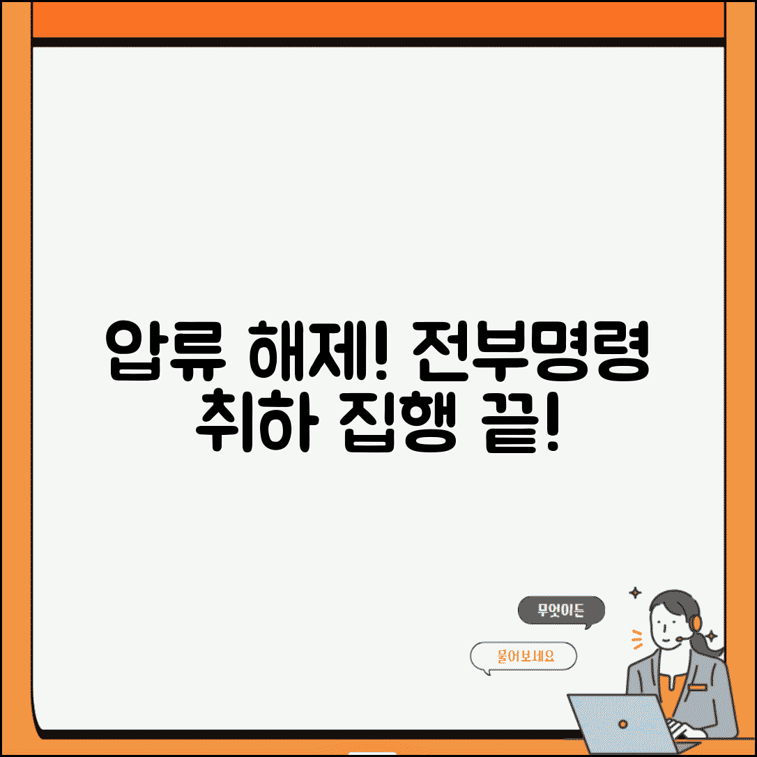 채권압류 및 전부명령 취하 | 집행해제 신청 및 절차 안내