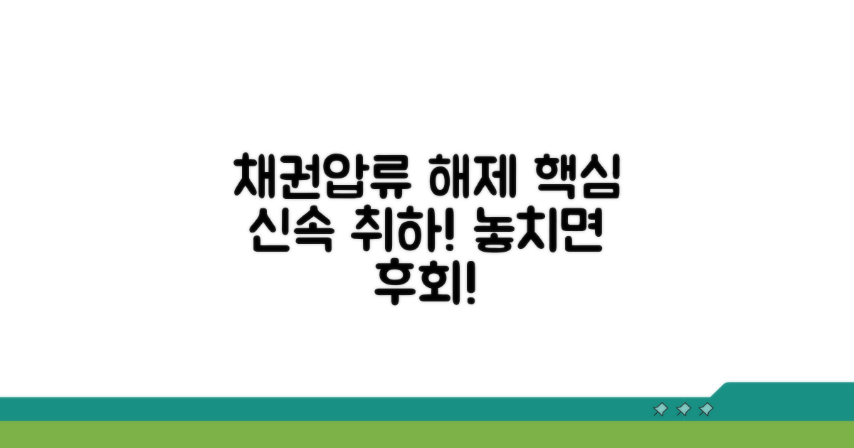 채권압류 취하 핵심 개념