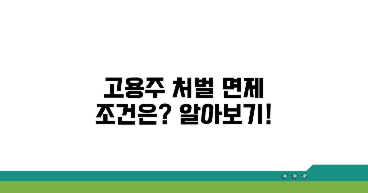 고용주 처벌 면제 조건은?