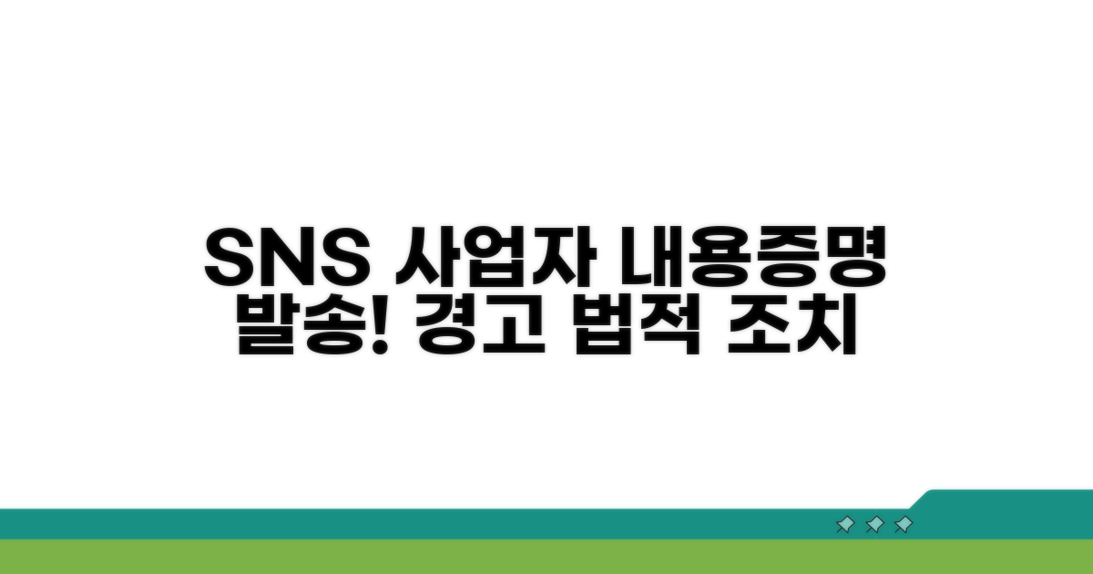 SNS 사업자에게 내용증명 보내기