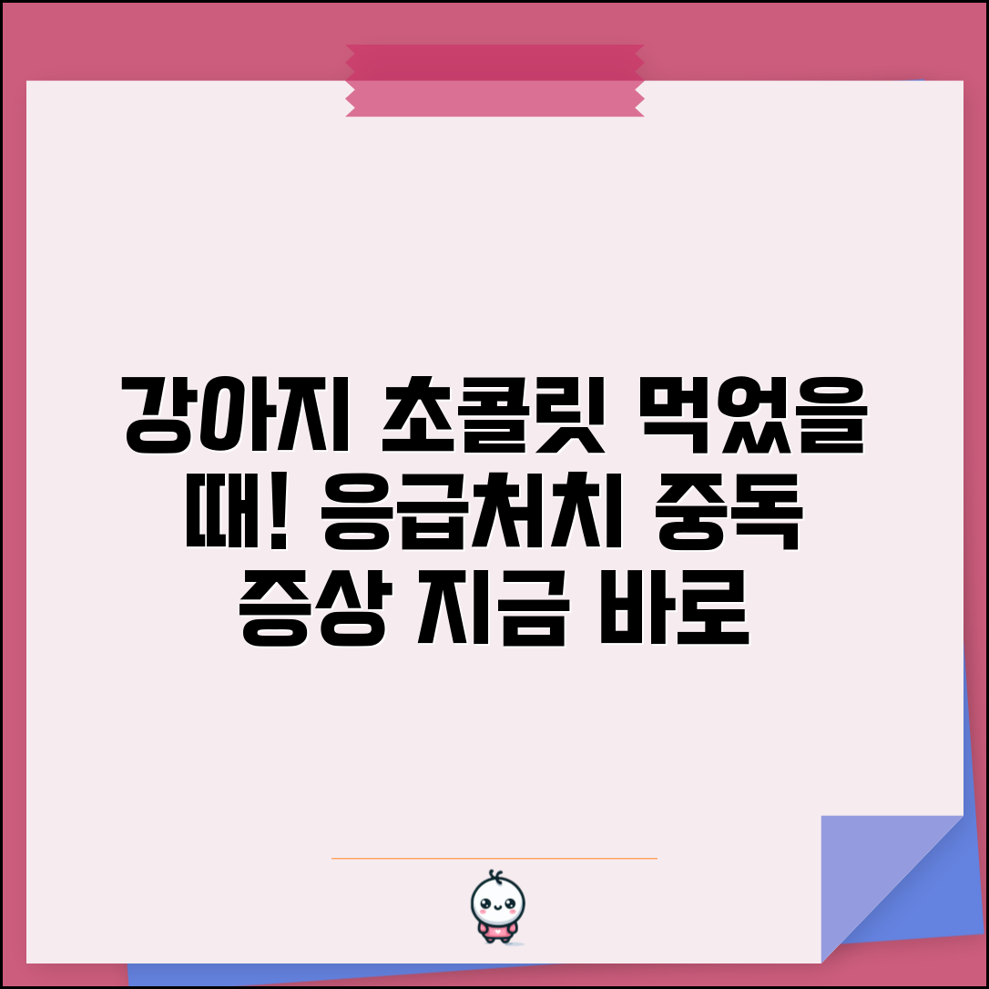 강아지가 초콜릿 먹었는데 어떻게 해야 하나요 | 강아지 초콜릿 | 중독증상 | 응급처치