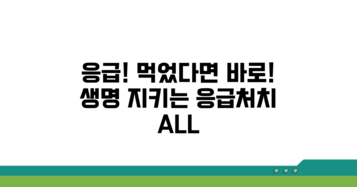 먹었다면 즉시! 응급처치 방법 총정리