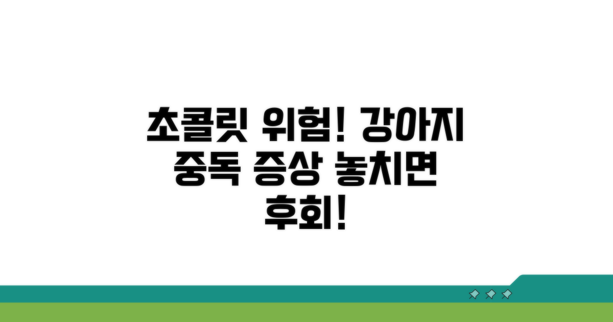 강아지 초콜릿 중독 증상과 위험성