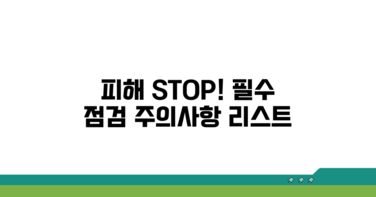 피해 예방 위한 주의사항 체크리스트