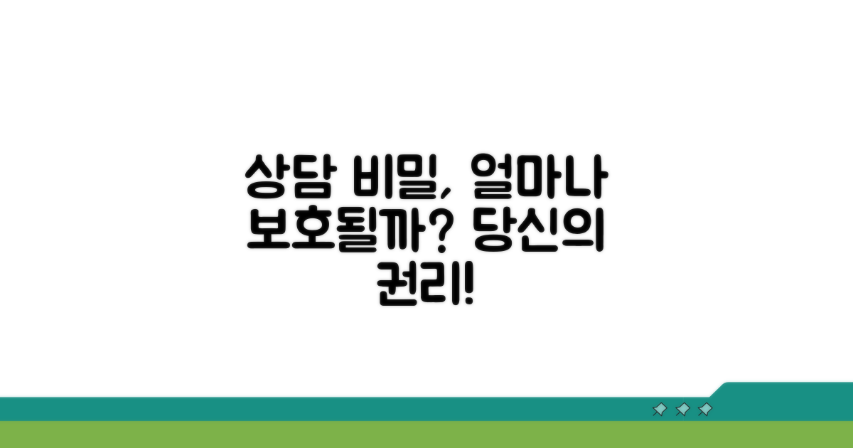 상담 내용, 어디까지 보호받을까