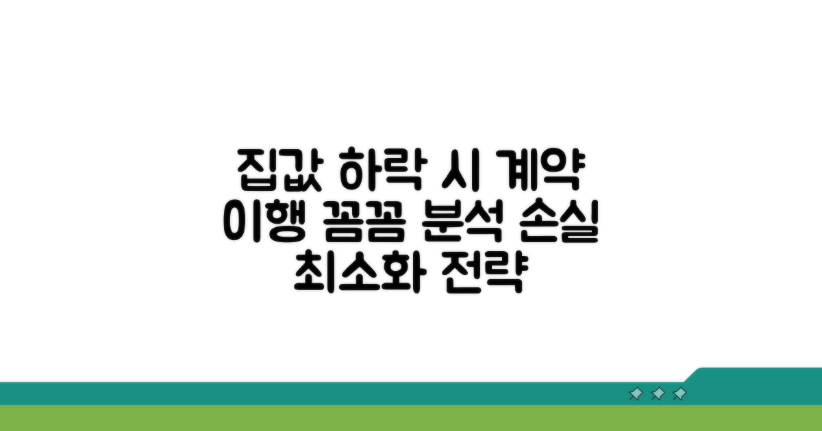 집값 하락 시 계약 이행과 손실 분석