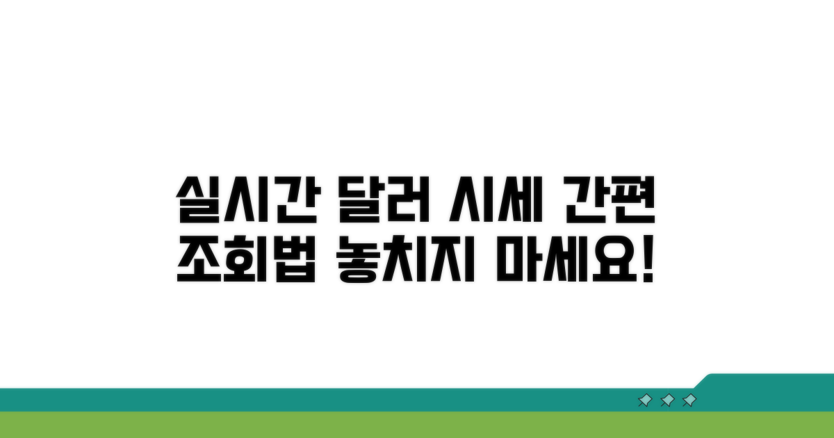 실시간 달러 시세, 조회는 이렇게