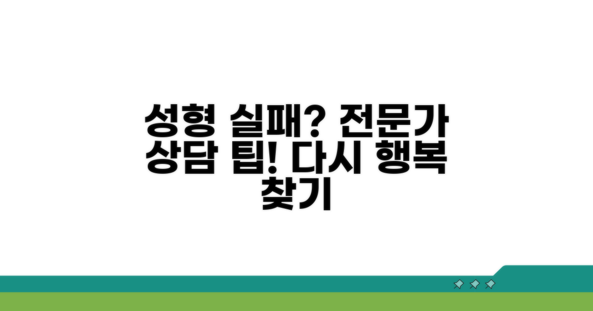 성형 실패, 전문가와 상담하는 방법