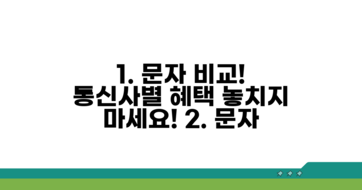 통신사별 문자 서비스 비교