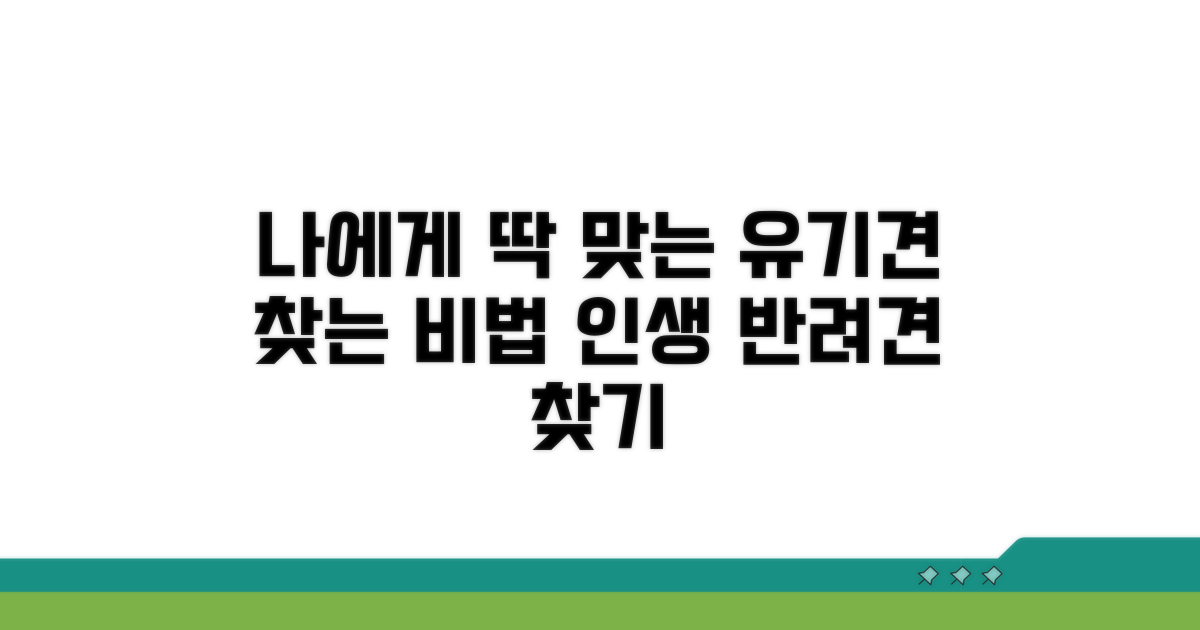 나에게 맞는 유기견 찾는 법
