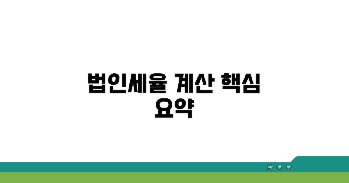 법인세율 계산 기본 개념