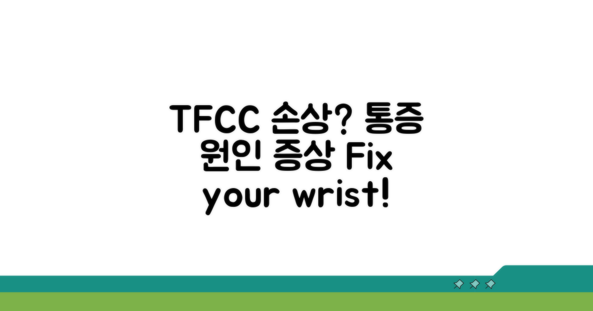 손목 통증 원인: TFCC 손상 증상