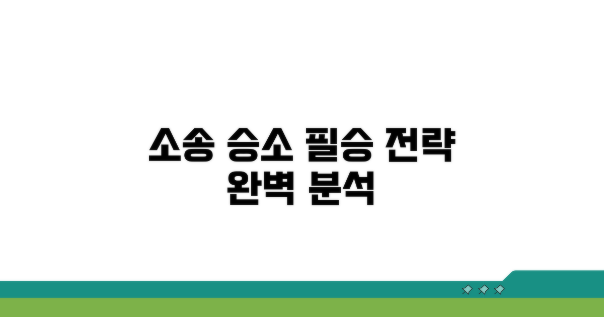 소송 승소 전략 완벽 분석