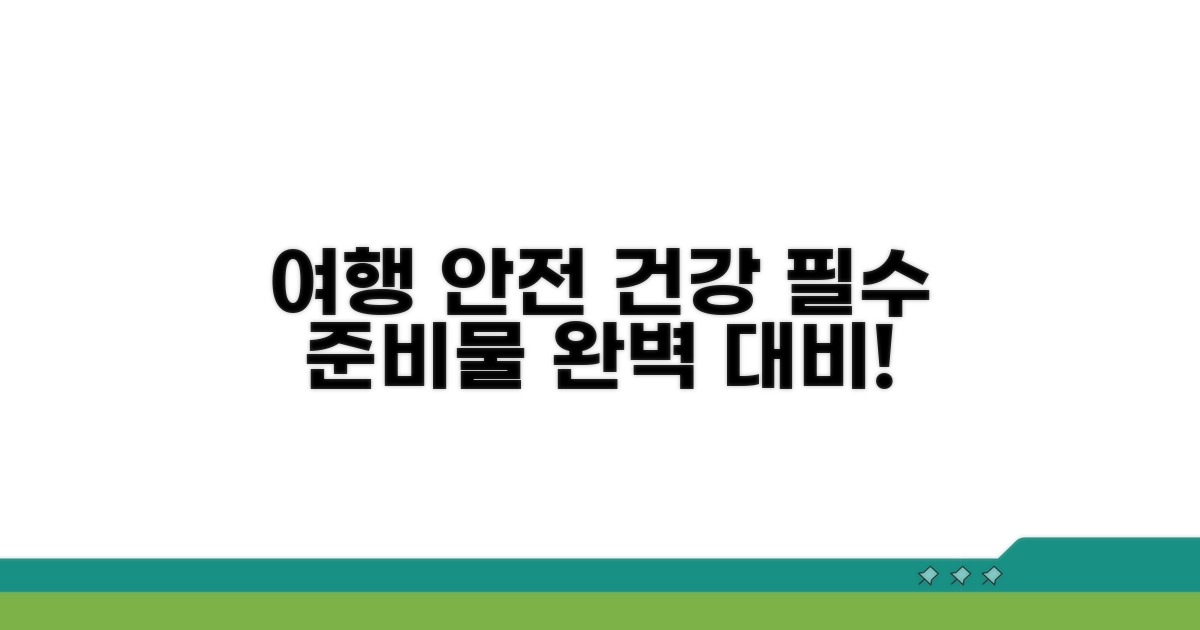 여행 안전과 건강을 위한 준비물