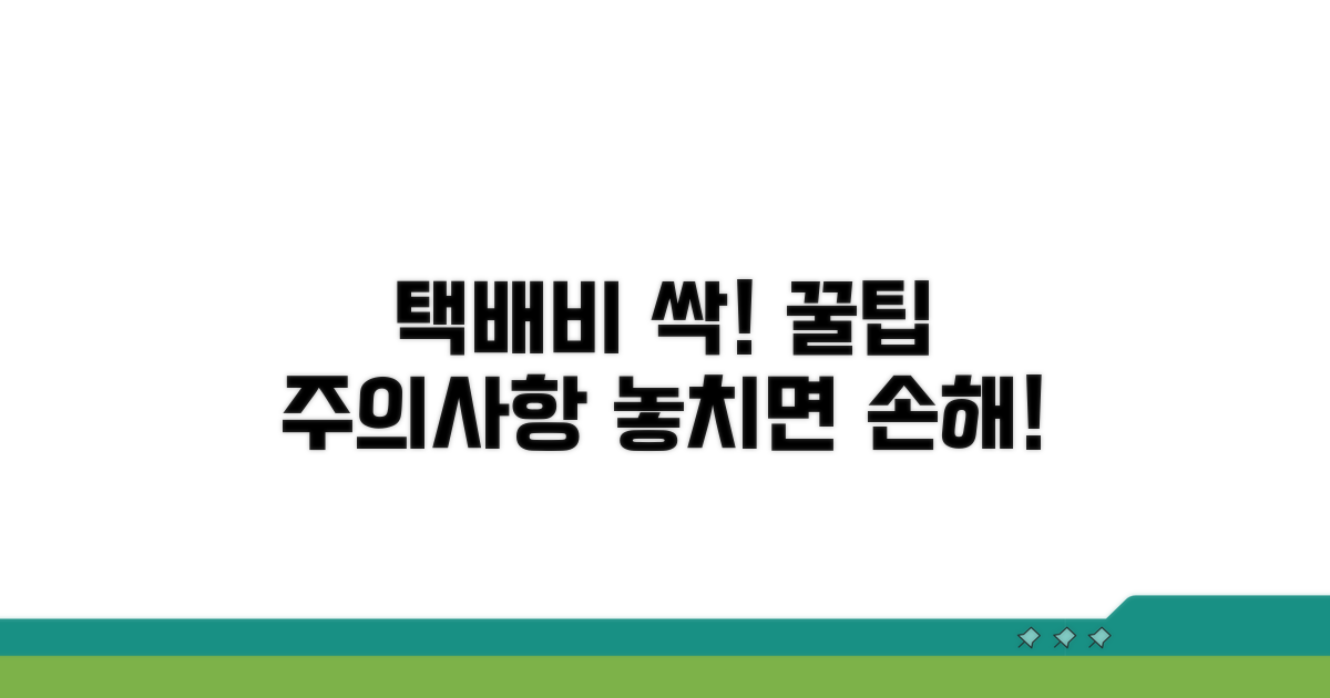 택배비 절약 꿀팁과 주의사항