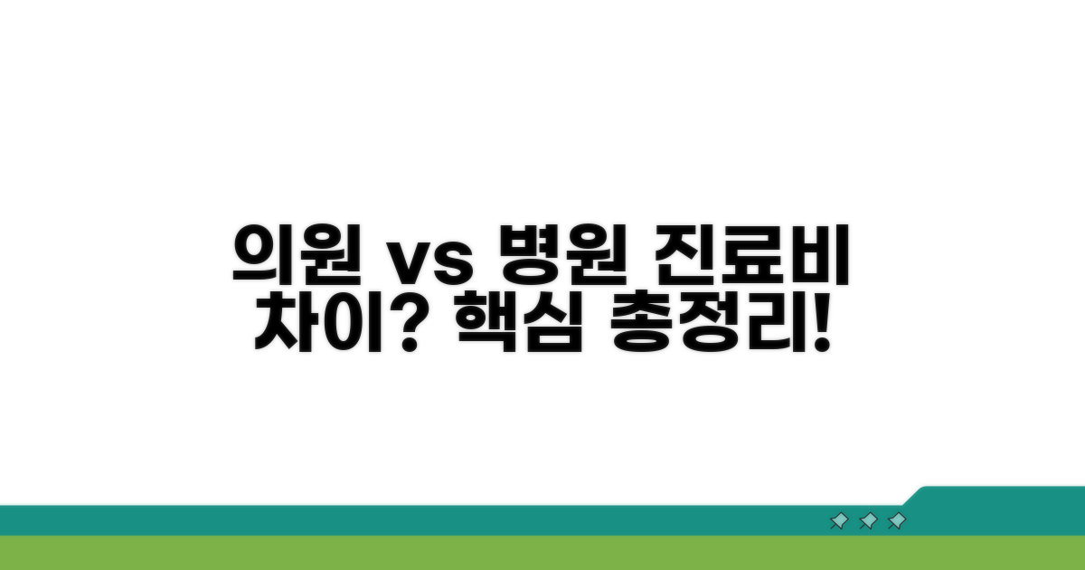 의원 병원 구분, 진료비 차이 총정리