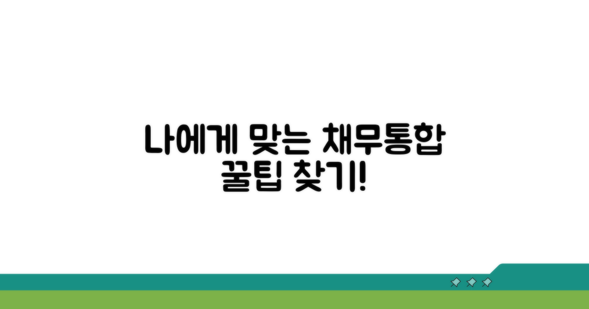 나에게 맞는 채무통합 상품 찾기