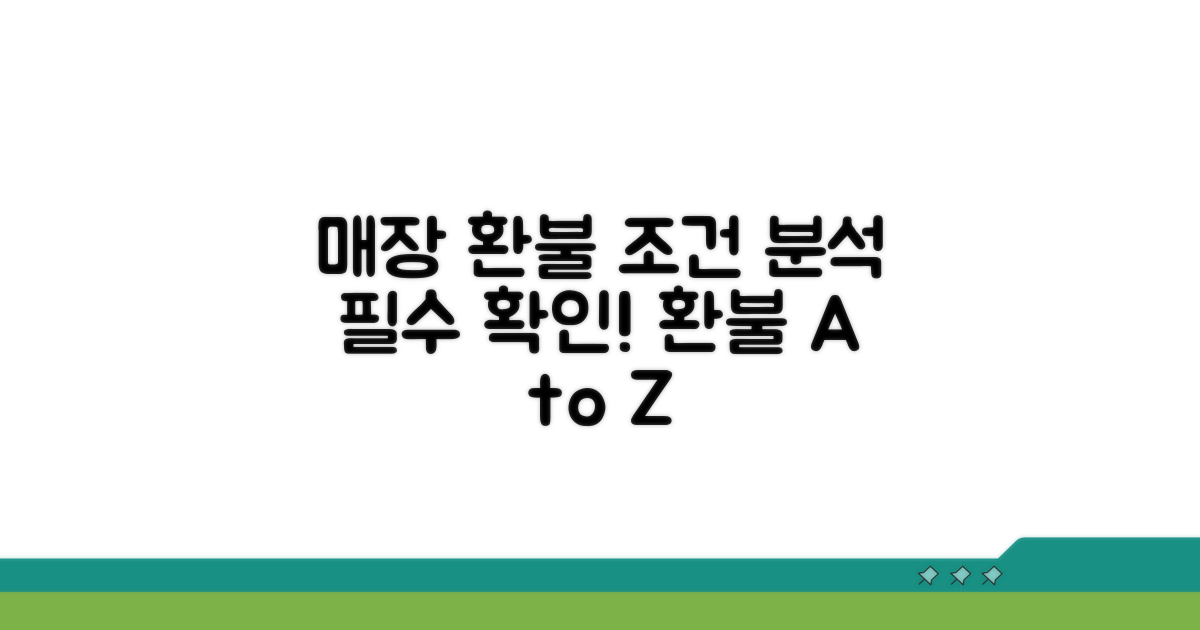 매장 구매 환불 조건 분석