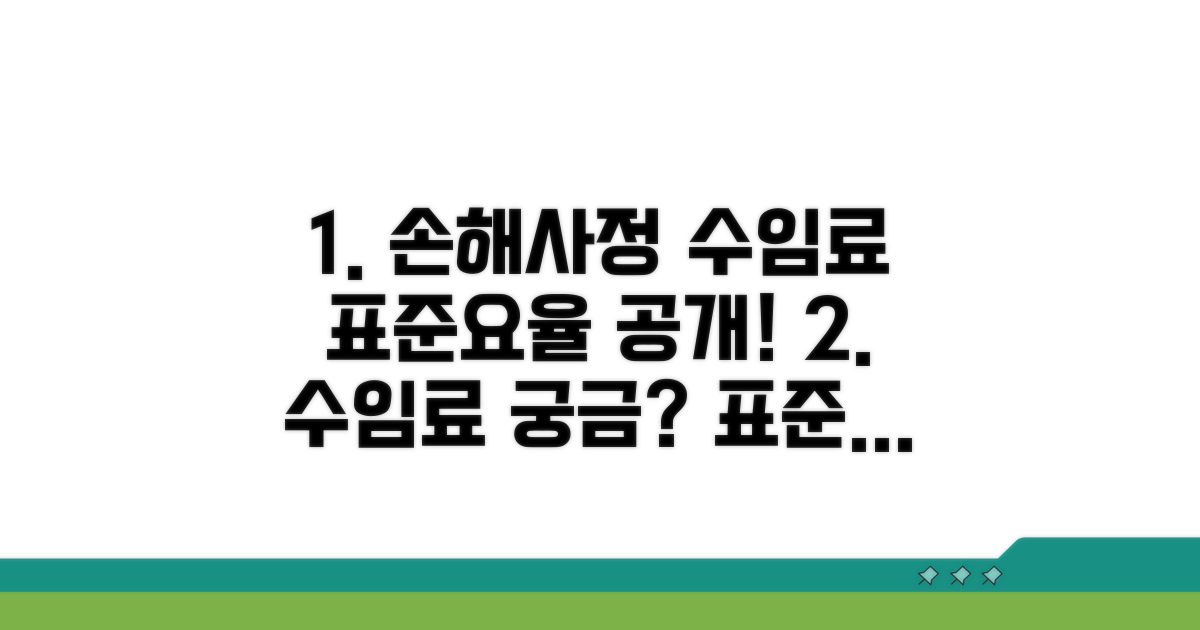 손해사정 수임료 표준요율 살펴보기