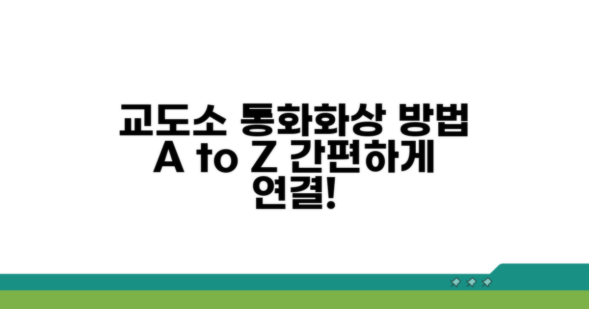 교도소 전화/화상통화 사용법 안내