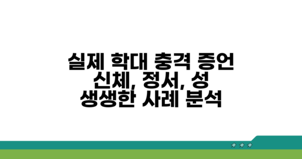 신체, 정서, 성학대 실제 사례 분석