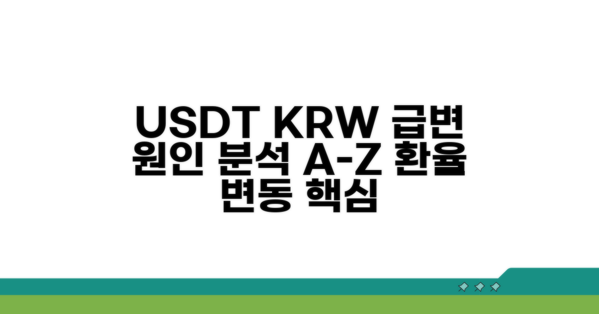 USDT KRW 환율 변동 요인 심층 분석