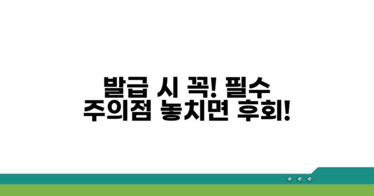 발급 시 꼭 알아야 할 주의점