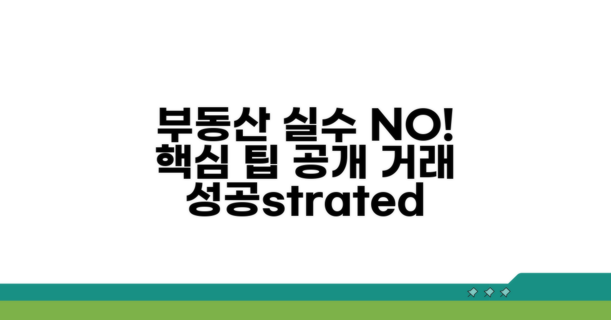 부동산 거래, 실수 줄이는 핵심 팁