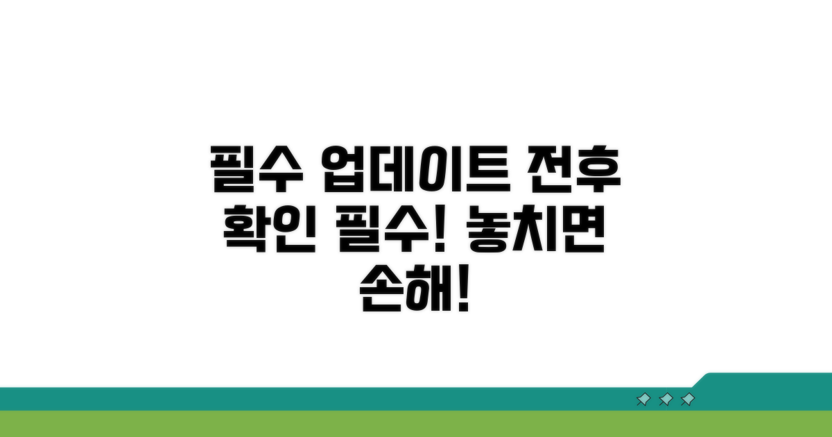 업데이트 전후 꼭 확인하세요