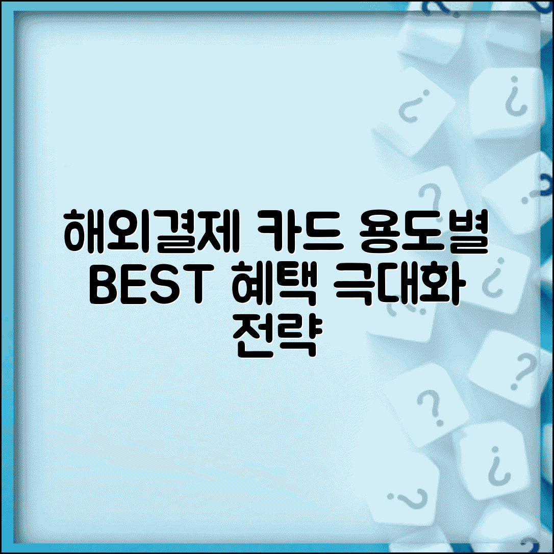 해외결제 카드 추천 용도별 베스트와 혜택 극대화 전략