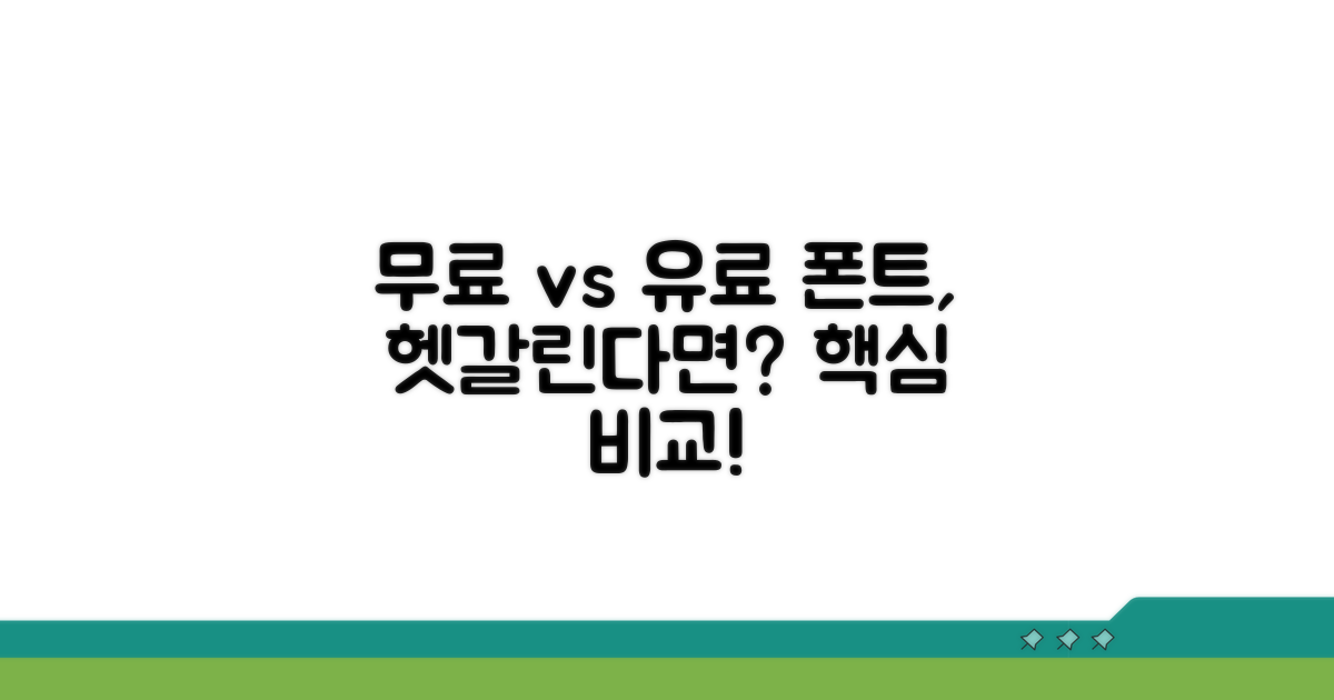 무료 vs 유료 폰트, 쉬운 구분법