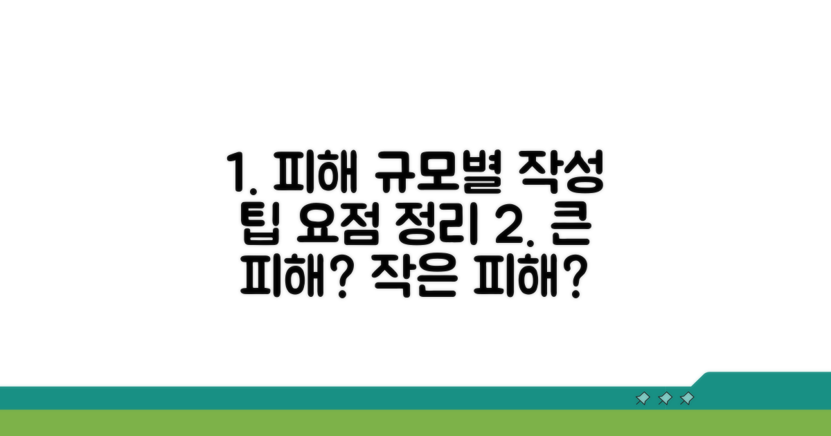 피해 규모별 작성 팁