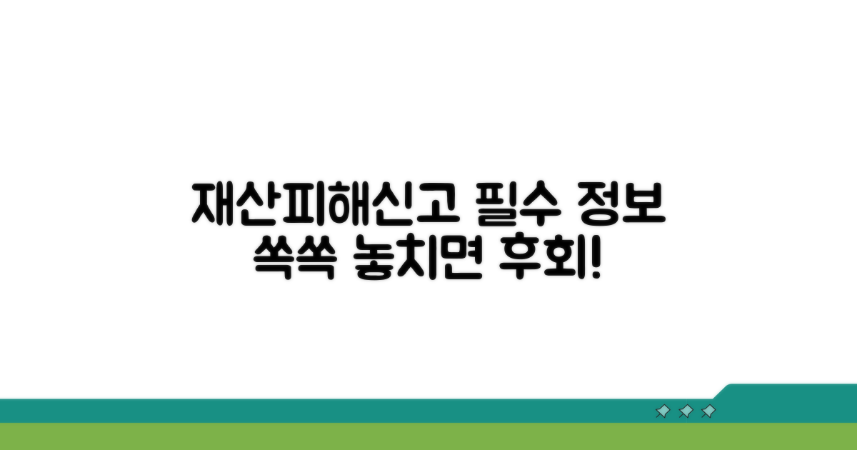 재산피해신고서 필수 정보
